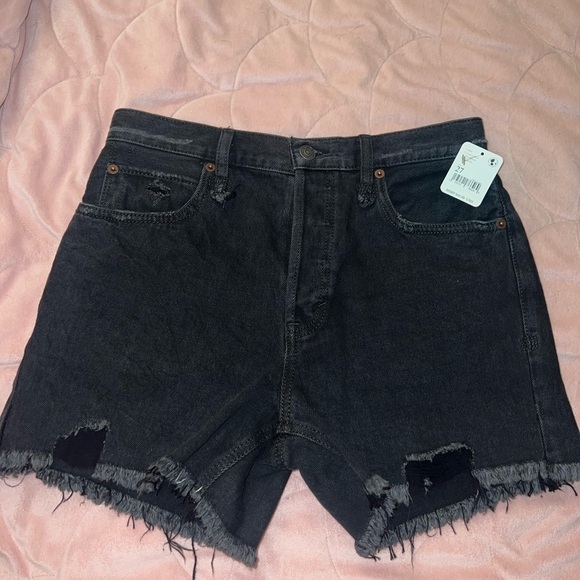 NWT Free People x We The Free Makai Cutoff Black Denim Shorts - Picture 6 of 10